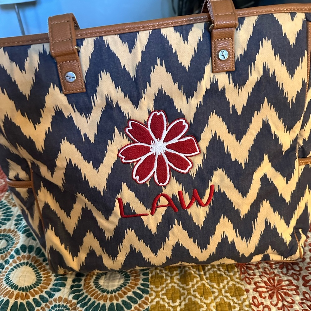 Thirty-one Cindy tote-blue/crème print!